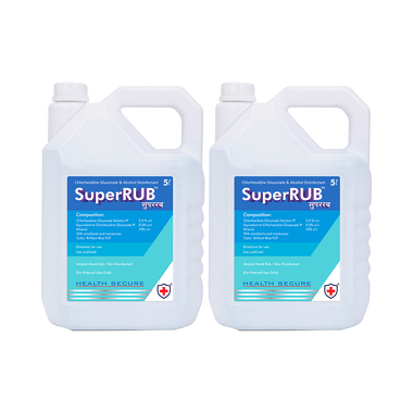 Super Rub Alcohol Hand Rub Sanitizer (5ltr Each)