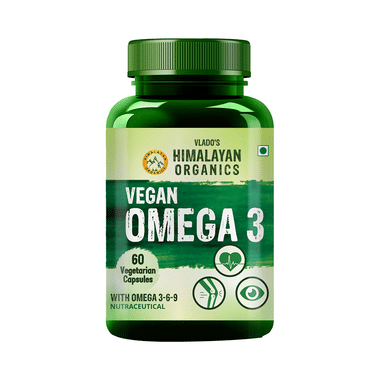 Vlado's Himalayan Organics Vegan Omega 3 6 9 Capsule | Natural Nutrition For Bone, Heart & Skin