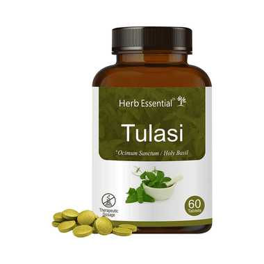 Herb Essential Tulasi (Ocimum Sanctum/Holy Basil) 500mg Tablet