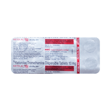 Ketolac 10mg Tablet DT