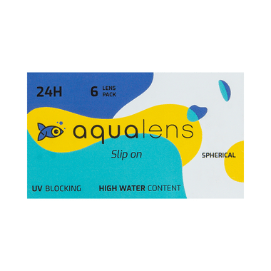 Aqualens 24H Contact Lens With High Water Content & UV Protection Optical Power -4 Transparent Spherical