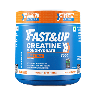 Fast&Up Creatine Monohydrate Essentials | Boosts Energy, Strength & Performance | Unflavoured