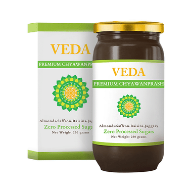 Veda Premium Chyawanprash With Almonds, Saffron, Raisins & Jaggery Sugar Free