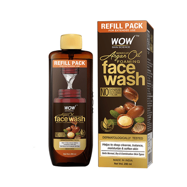 WOW Skin Science Moroccan Argan Oil Foaming Face Wash Refill Pack