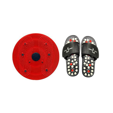 Dominion Care Combo Pack Of Accu Paduka Accupressure Massage Slipper And 2in1 Twister