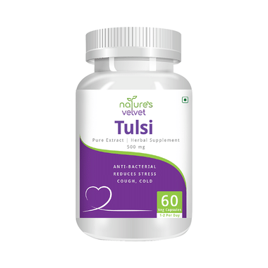 Nature's Velvet Tulsi Pure Extract 500mg Capsule