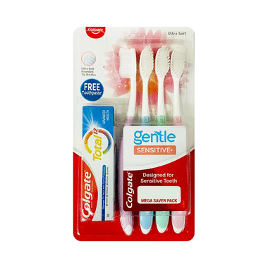 Colgate Gentle Sensitive Ultrasoft Toothbrush With 100gm Toothpaste Free