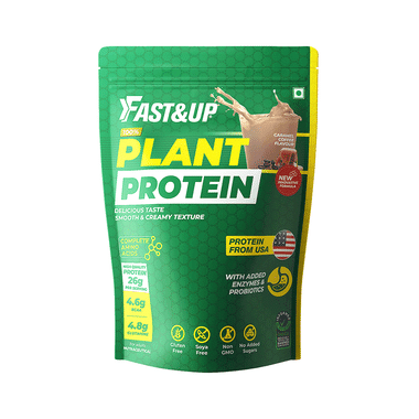 Fast&Up Plant Protein With Added Enzymes & Probiotics 26g Per Serving Caramel Coffee