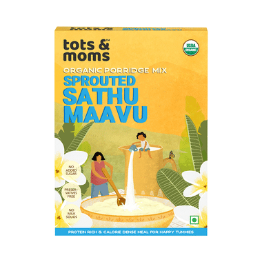 Tots And Moms Organic Porridge Mix 6 Month+ Sprouted Sathu Maavu