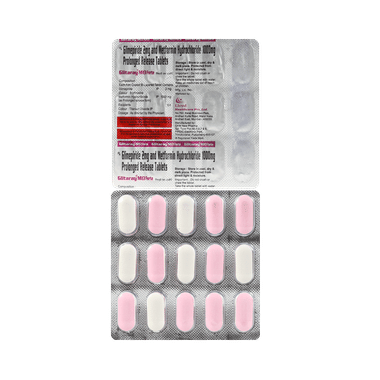 ग्लिटेरे एम फोर्ट 2mg/1000mg टैबलेट