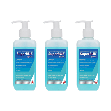 Super Rub Alcohol Hand Rub Sanitizer (250ml Each)