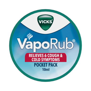 Vicks Vaporub Balm With Menthol, Camphor & Eucalyptus Oil | Relieves 6 Symptoms Of Cough & Cold | Goodness Of Ayurveda