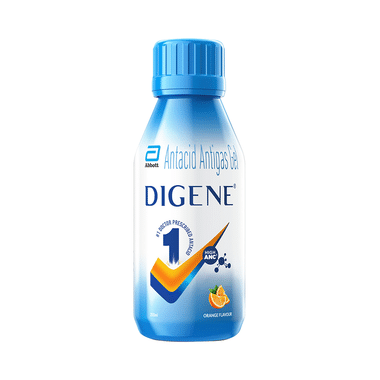 Digene Antacid Antigas Gel | For Acidity, Gas, Heartburn & Bloated Stomach Relief | Flavour Orange