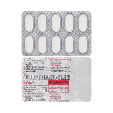 Zix P 100mg/325mg Tablet