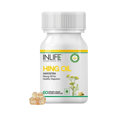 Inlife Hing Oil (Asafoetida) Vegan Liquid Filled Capsule