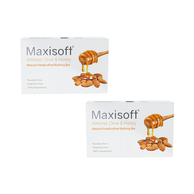 Maxisoft Almond,Olive & Honey Natural Handcrafted Bathing Bar (100gm Each)