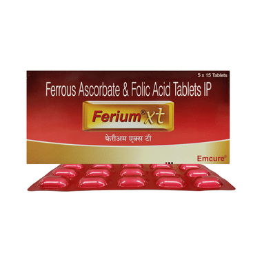 Ferium XT Tablet With Ferrous Ascorbate & Folic Acid