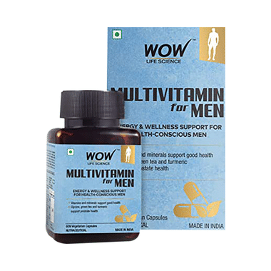 WOW Life Science Multivitamin for Men Vegetarian Capsule