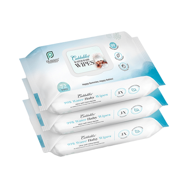 Cuddables Water Baby Wipes (72 Each)