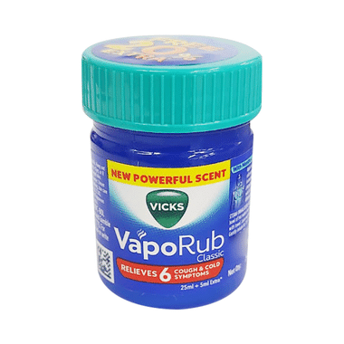 Vicks Vaporub Balm With Menthol, Camphor & Eucalyptus Oil | Relieves 6 Symptoms Of Cough & Cold | Goodness Of Ayurveda