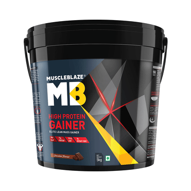 MuscleBlaze High Protein Lean Mass Gainer | With L-Glutamine & MCTs | No Added Sugar | Flavour Chocolate