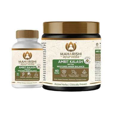 Maharishi Ayurveda Combo Of Amrit Kalash 60 Tablets & 600gm Paste Helps Immunity, Daily Wellnes Stress & Anxiety