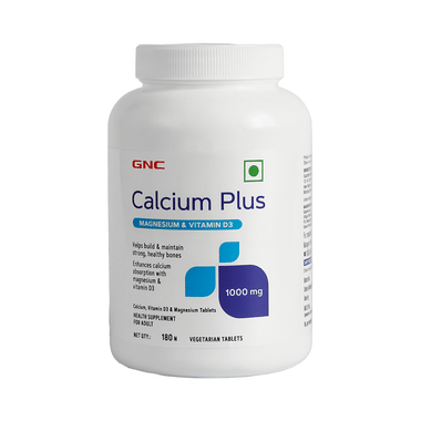 GNC Calcium Plus | With Magnesium & Vitamin D3 For Healthy Bones | Veg Tablet