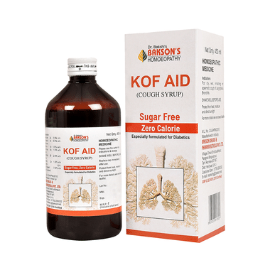 Bakson's Homeopathy Kof Aid Cough Syrup Sugar Free