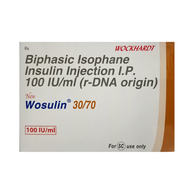 New Wosulin 30/70 100IU/ml Injection 3ml
