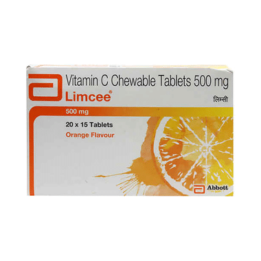 Limcee Vitamin C Chewable Tablet | Flavour Orange