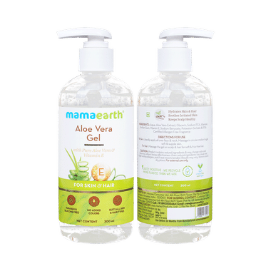 Mamaearth Aloe Vera Gel with Vitamin E for Skin & Hair | Paraben & Silicone-Free