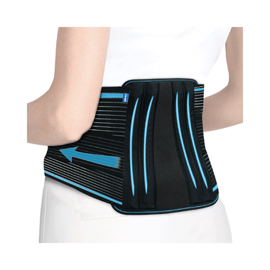 Vissco Lumboset Advance Belt, Back Support For Back Pain Relief, Posture Correction Small Black