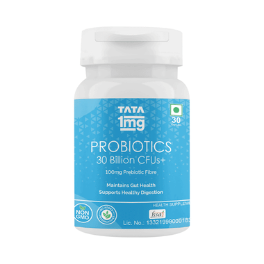 Tata 1mg Probiotics 30 Billion CFUs+ Capsule with Prebiotic Fibre