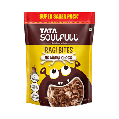 Tata Soulfull Ragi Bites No Maida Choco, Breakfast Cereals, Yummy Chocolatey Delicious Millets, Breakfast Cereals