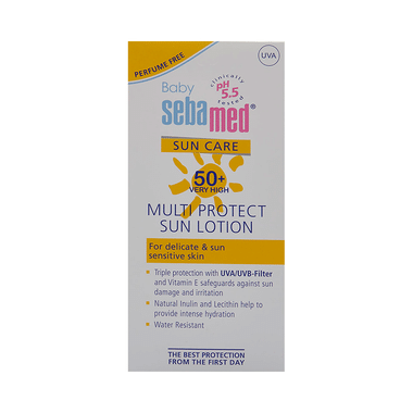 Sebamed Baby SPF 50+ Multi Protect Sun Lotion | Sunscreen for Baby's Delicate Skin | Perfume-Free