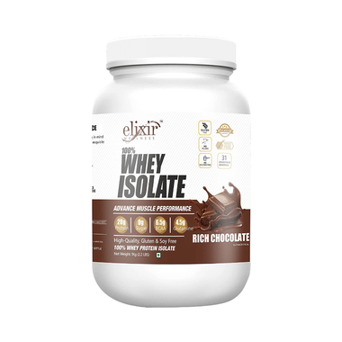 Elixir Wellness 100% Whey Isolate Rich Chocolate