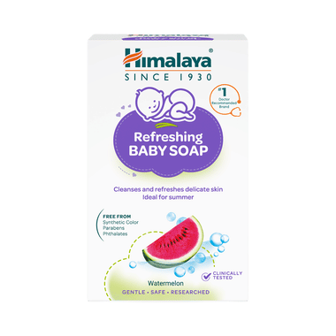 Himalaya Refreshing Baby Soap for Oily Skin | Paraben-Free | Clinically Tested & Hypoallergenic