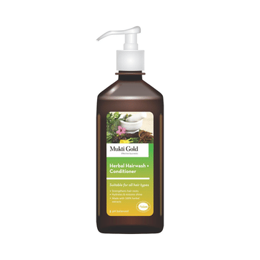 Axiom Mukti Gold Herbal Hairwash + Conditioner | Helps Strengthen Hair Roots Shampoo