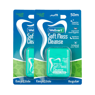 Wellvart Soft Dental Floss Cleanse Cool Mint