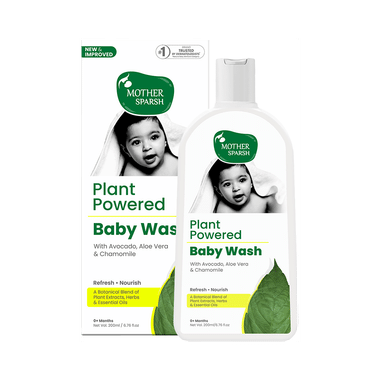 Mother Sparsh Plant Powered Baby Wash With Avocado Oil, Aloe Vera, And Chamomile