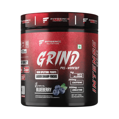 Fitgenix Nutrition Grind Pre Workout Powder Blueberry