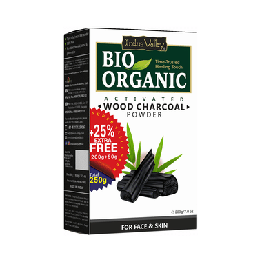 Indus Valley Bio Organic Activated Charcoal Powder +25% Extra Free
