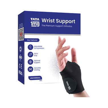 Tata 1mg Wrist Support Universal, Wrist Brace with Thumb Support for Optimal Support and Compression