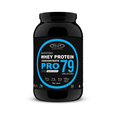 Sinew Nutrition Raw Whey Protein Concentrate Pro 79% with Digestive Enzymes Unflavoured