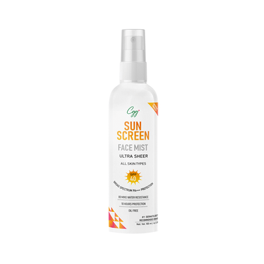 Sunscreen Face Mist Ultra Sheer SPF 40 PA+++ | UVA/UVB Protection | Oil-Free for All Skin Types