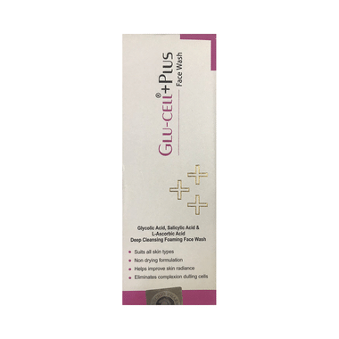 Glu-Cell-Plus With Glycolic Acid, Salicylic Acid & Ascorbic Acid | Foaming Face Wash