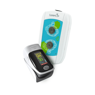 Agatsa Combo Pack of Sanket Life 2.0 Portable 12 Lead ECG & Fingertip Pulse Oximeter