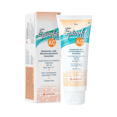Episoft AC Sunscreen SPF 30 | Lightweight & Paraben-Free Cream