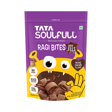 Tata Soulfull Ragi Bites Choco Fills, No Maida, Delicious Millets, Breakfast Cereal Choco Fills