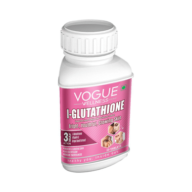 Vogue Wellness L- Glutathione 500mg With Vitamin C & Grape Seed Extract | Tablet With Vitamin C For Skin Health